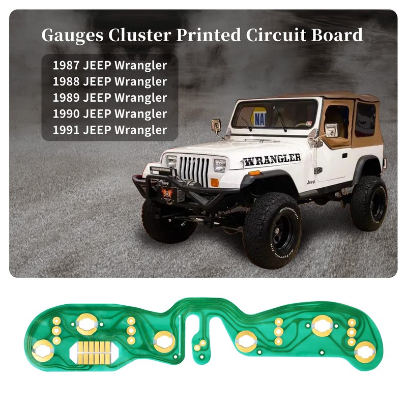 Gauges Cluster Circuit Board Compatible with Jeep Wrangler YJ 1987