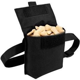 PUGTOW Hands-Free Dog Treat Pouch with Poop Bag Dispenser - Waist/Shoulder Durable Oxford Bag for Training & Walking