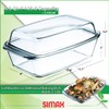 Simax Large Glass Casserole Dish, Oven Safe Cookware With Lid,