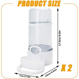 Dispensador de agua para alimentador de pájaros, juego automático de comedero y bebedor para jaula, tazón de comida para loros, accesorios para jaula de periquitos para hámsteres, palomas, loros (A)