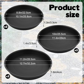 3 Size Round Stepping Stone Molds, 8.8''/10''/ 11.2'' Reusable Concrete Mold for Garden Stepping Stones Large Tray for Concrete and Stained Glass for Garden Walk Way