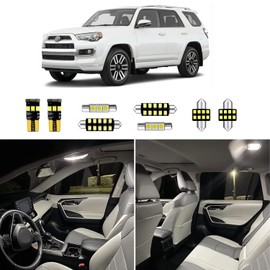 HUOKEDS 16pcs 4Runner Interior LED Lights Replacement for 2010-2019 2020 2021 2022 2023 Toyota 4Runner 6000K Super Bright White interior LED bulbs package + Installation Tool