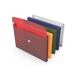 Staples Poly Envelopes w/Side Opening, Legal, Assorted, 5/Pack