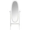 ORE Floor Mount International Cheval Standing Mirror, 59.5" Height, White