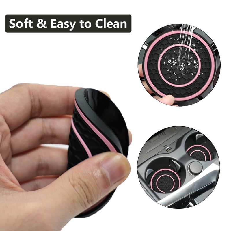 JUNAHAA Car Cup Coaster Universal Automotive Waterproof Non-Slip Cup Holders