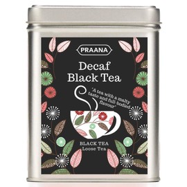 PRAANA TEA Decaffeinated Black Tea, Gift Tin, 100 g