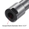 sourcing map Router Collet Extension Rod Converter Adapter 6.35mm to