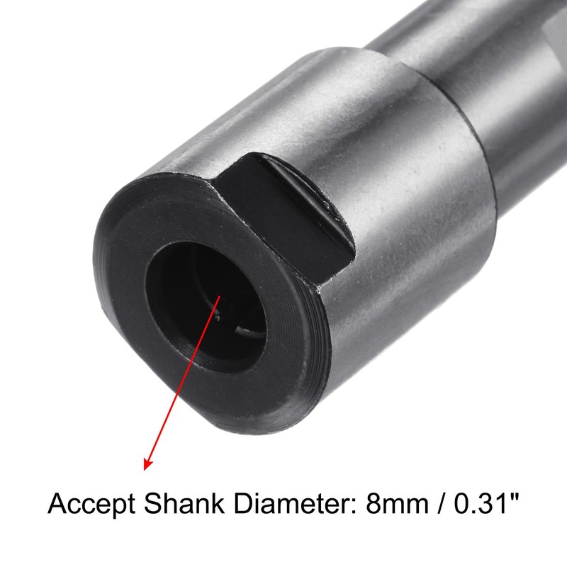 sourcing map Router Collet Extension Rod Converter Adapter 6.35mm to