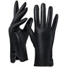 GSG SINCE 1998 Womens Chrome-free Leather Gloves Touchscreen Sheepskin Wool