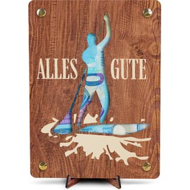 Sup Geschenk - XL Geldgeschenk aus Holz inkl. Ständer | Stand Up mit Paddel - Stand Up Paddelboard, Stand Up Paddel, Stand Up, Sup Board, Stand Up Brett mit Paddel