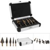5pcs High Speed Steel Cone Step Drill Bit Metal Hole