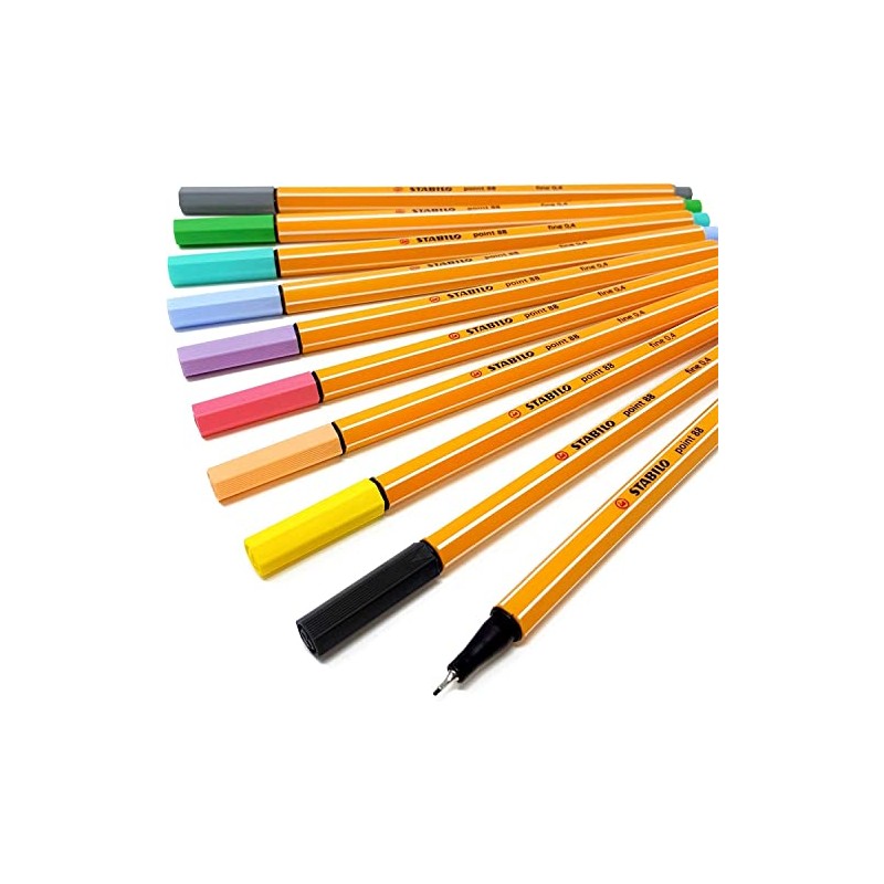 STABILO Fineliner point 88 - Pack of 8 + 2