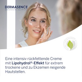 DERMASENCE Adtop XC Lipid Cream, 50 ml, Care for Extremely Dry and Cracked Skin, with Ceramides and Jojoba Oil, Soothing for Itching, Fragrance-Free, Vegan, Suitable for Children and Adults