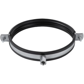 6" Inch Galvanized Pipe Hanger with Rubber - Conduit Mounting Clamp - Tube Brackets - Pipe Clamps - Tube Wall Mounting Bracket Clamp - Rigid Conduit Holder - PVC and Metal Pipe Attachment Hanger