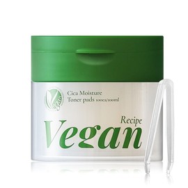 O21 Vegan Recipe Cica Moisture Toner Pads 100 sheets / O21 비건 레시피 시카 모이스처 토너 패드 100매