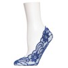 MeMoi Women's Lacy Floral No Show Liner Socks White One