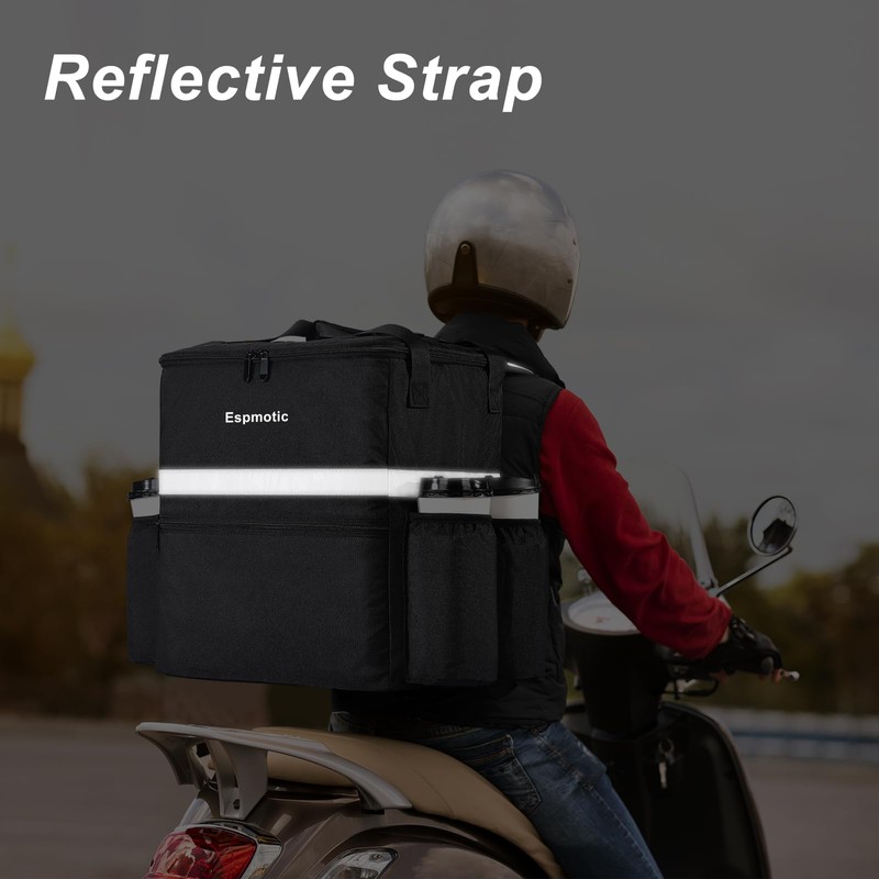 Food Delivery Backpack - Insulated, Large & Leakproof with 4