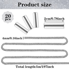 Yolev Laces Glitter Size 5.47 Rhinestone Shoelaces Bling Bling Shoelaces Rhinestones for DIY Jogging Bottoms Sneakers Hoodie Dress Decorative Sneakers with 20 Metal Lace Heads, silver
