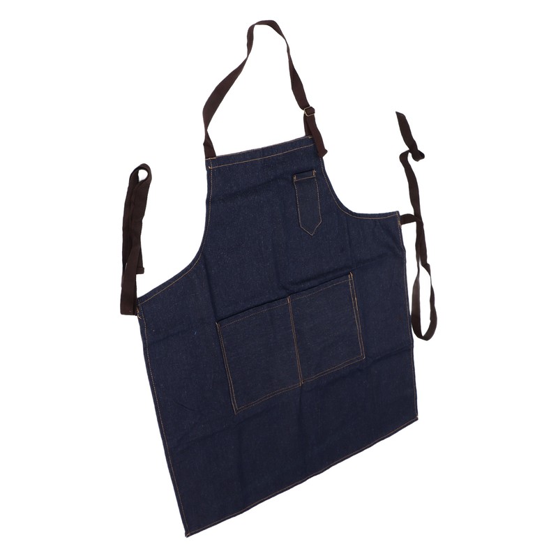 Denim Apron Abrasion Resistant Washable Chef Apron Adjustable Stylish Kitchen