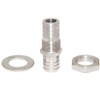Beduan 1/2" Hose Barb Thru-Bulk Bulkhead Straight Hex Union Stainless