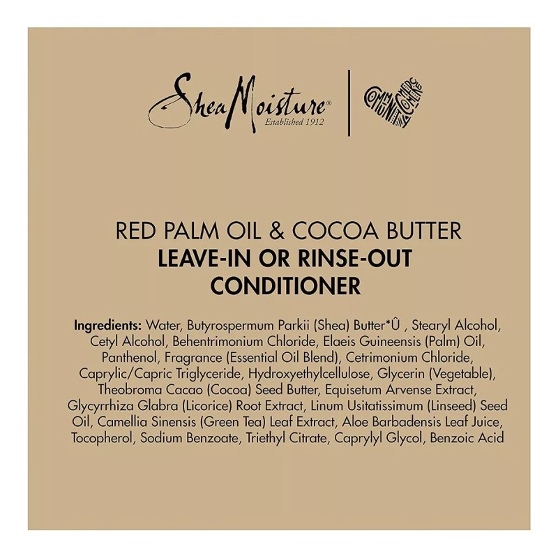 Shea Moisture Acondicionador Aceite Palma Roja Y Manteca Cacao Para