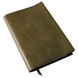 Goges Book Cover, Pocket Edition, Waterproof Leather, High-Quality Synthetic Leather, Available in Various Colors and Sizes, Adjustable Size, Fits Thick Books, Bookmark Included, Lightweight, Khaki