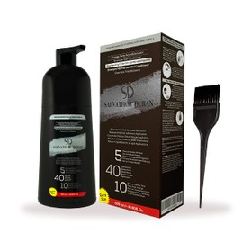 Salvathor Duran - Beard Tint for Men Eliminates Grey - 40 Applications - Natural and Continuous Result - Beard Colour Black 500 ml