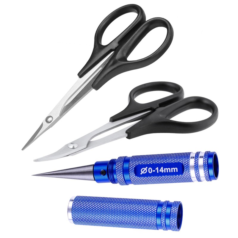 3-Pack HobbyPark RC Body Reamer Hole Puncher and Curved Scissors