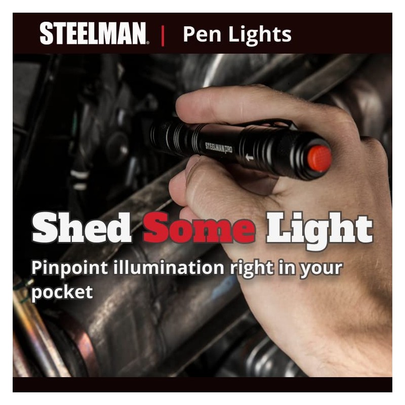 Steelman Pro 78609 Rechargeable 70 Lumen Pen Light in Black