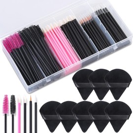 shynek 248 Aplicadores De Maquillaje Desechables Con Esponjas De Maquillaje Triangulares, Varitas De Rímel, Aplicadores De Labios Desechables, Brochas Para Delineador De Ojos, Kit De Aplicador De Maquillaj