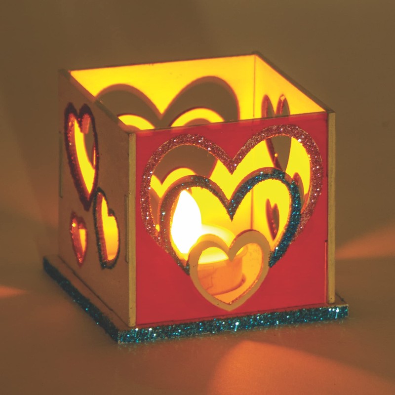 Baker Ross AX817 Heart Tea Light Holder Craft Set -