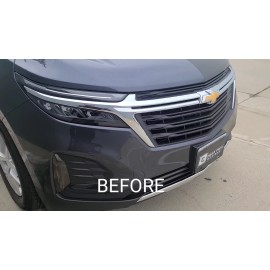 Clearsurface Fits Chevy Equinox 22-23 Rear Bumper Chrome Delete Decal Film Blackout - Gloss Black