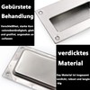 Inlet Handles, Stainless Steel, Rectangular, 128 x 83 mm, for