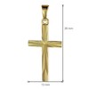 trendor Cross Pendant Gold 333/8 K 22 mm with Gold-Plated
