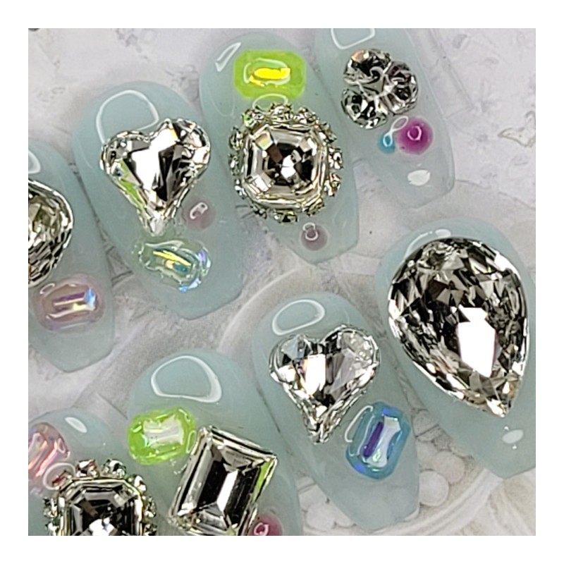 Clear Su Handmade Nail Tips - Oval / 클리어 스와