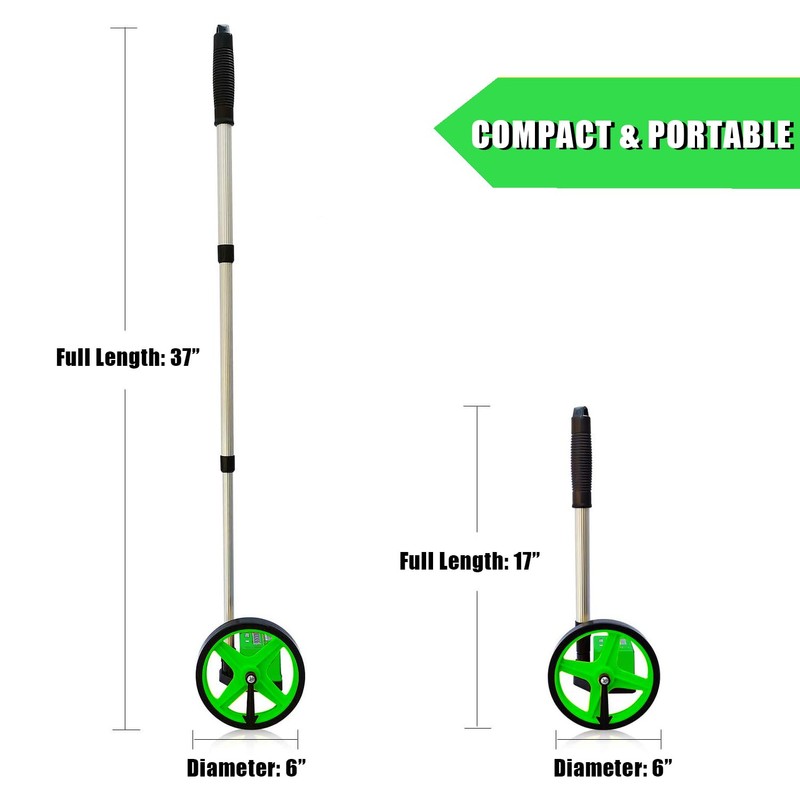 Zozen Measuring Wheel, Green 6Inch Measure Wheel, Distance Measuring in