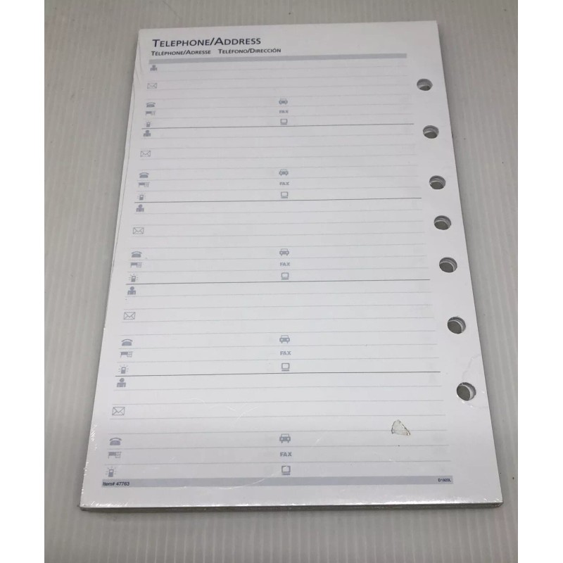 At-A-Glance #47763 Telephone/Addr