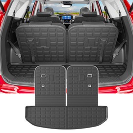 powoq Trunk Mat Compatible with 2021-2026 KIA Sorento/Hybrid/PHEV Cargo Liner with Backrest Mats Replacement for KIA Sorento 2021 2022 2023 2024 2025 2026 Accessories
