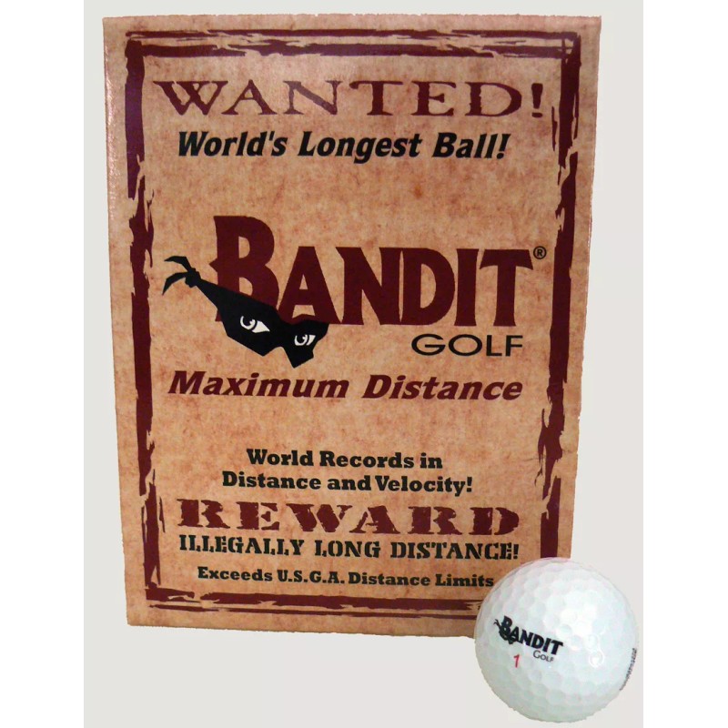 BANDIT MAXIMUM DISTANCE GOLF BALLS [1 Dozen] USGA Non Conforming