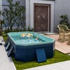 YEYGRIEM Foldable Swimming Pool, Rectangular Above Ground Swimming Pool for