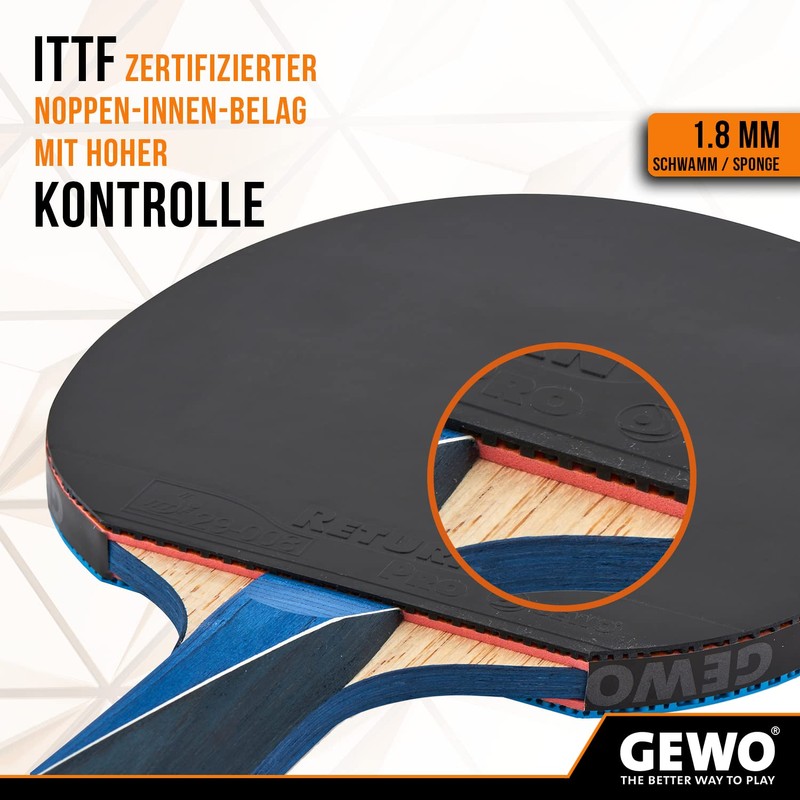GEWO PS Blast Carbon Table Tennis Bat - ITTF Approved