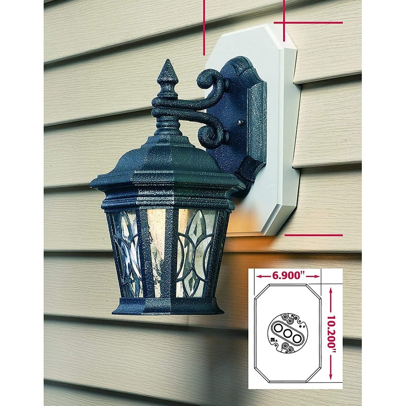 Arlington 8141DBL Siding Mounting Kits with Built-in Box, White, for