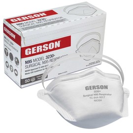 Saffron Safety Supplies, GERSON Surgical N95 Mask, Beak Foldable, Pack of 50, Made in USA JU001