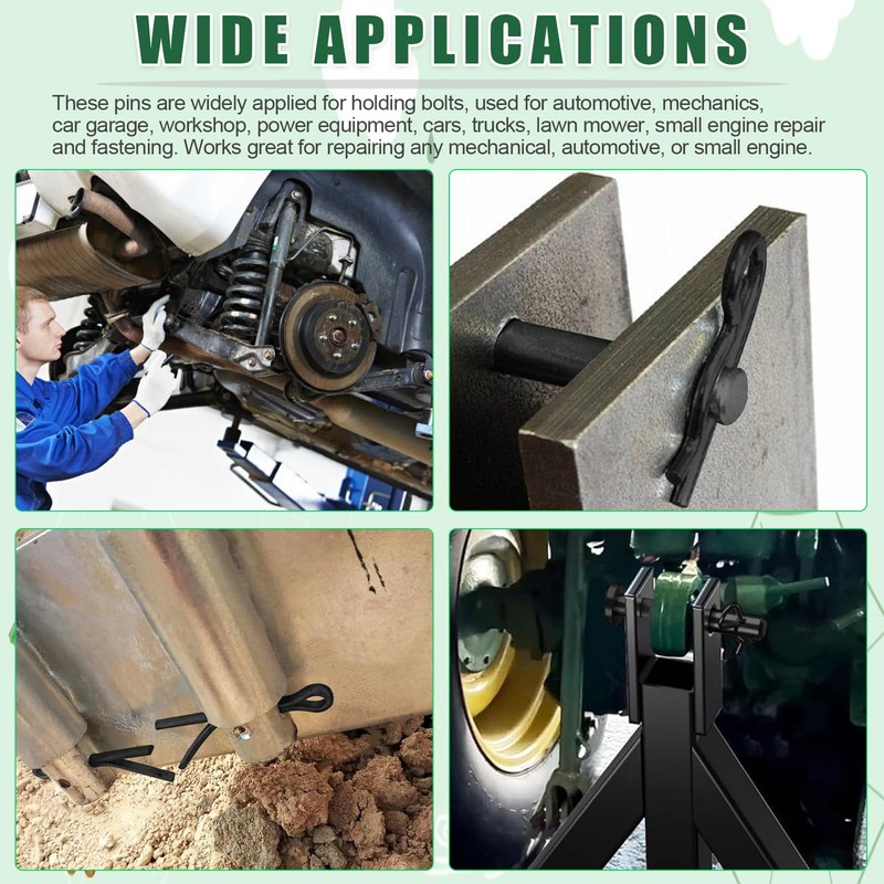 Keadic 100Pcs Flat Head Cotter Pins Assortment Kit Includes Single