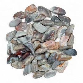 Pachamama Essentials Tumbled Botswana Agate - Sunset Stone - Crystal Healing Stone, for Reiki, Enhances Spiritual Connection, Science Projects, Decorative, Jewelry making (approx. 20-30mm, 0.8-1.20 inches) (Pink Botswana Agate, 10, Count)