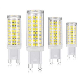 G9 LED Light Bulbs Bi Pin Base,6000K Daylight White G9 Base Bulbs for Chandeliers, 7W (75W Halogen Equivalent),360° Beam Angle, 750LM, Dimmable for Home Lighting, 4 Pack…