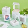 BENECREAT 30pcs Square White Paper Boxes, Gift Boxes with Clear