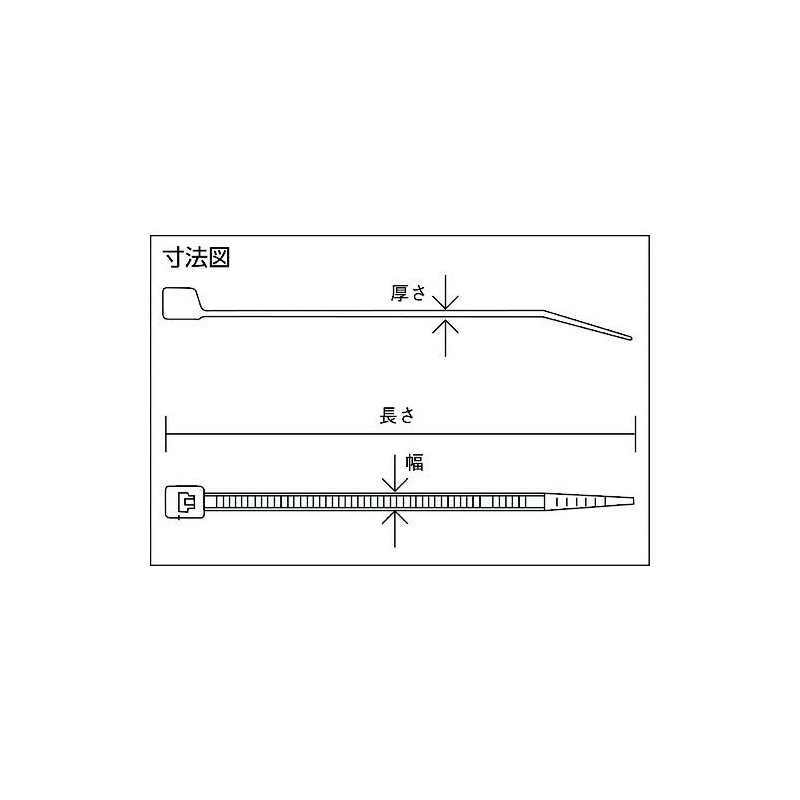 TRUSCO (torasuko) Cable Ties 3.6 mm X 180 mm Max