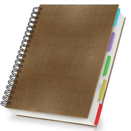 Yarotm Notebook B5 Lined - 1 Piece Spiral Binding Diary B5-240 Pages Notepad Brown Hardcover 26 x 18 cm - 100GSM Lined Notebook - Spiral Notebook B5 Travel Diary