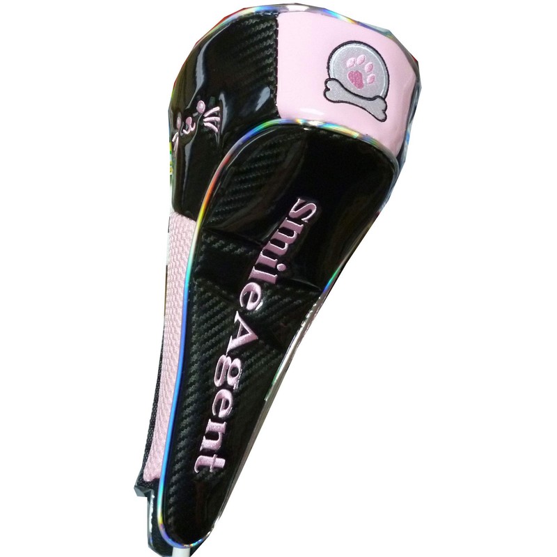 Golf Utility Paw Magnetic Headcover (Black/Pink)